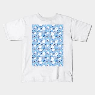 Snowman crazy blue Kids T-Shirt